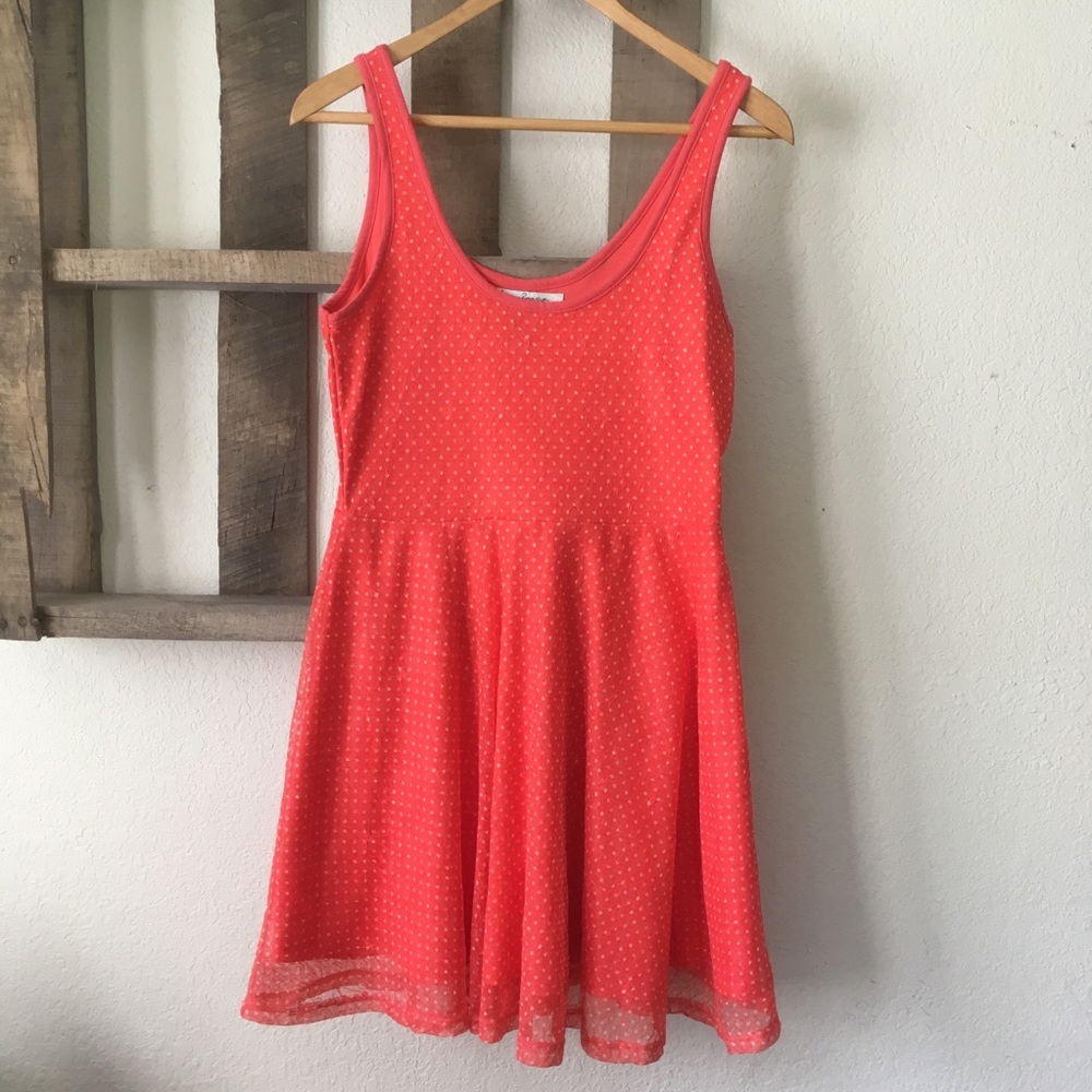 Orange polka dot dress